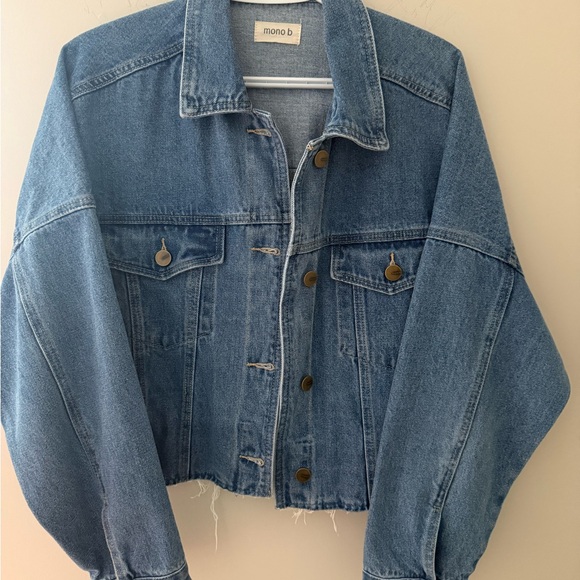 Mono B Jackets & Blazers - Mono B Light Blue Denim Jacket